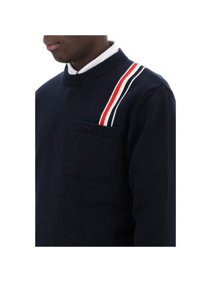 Cotton Pullover With Rwb Stripe