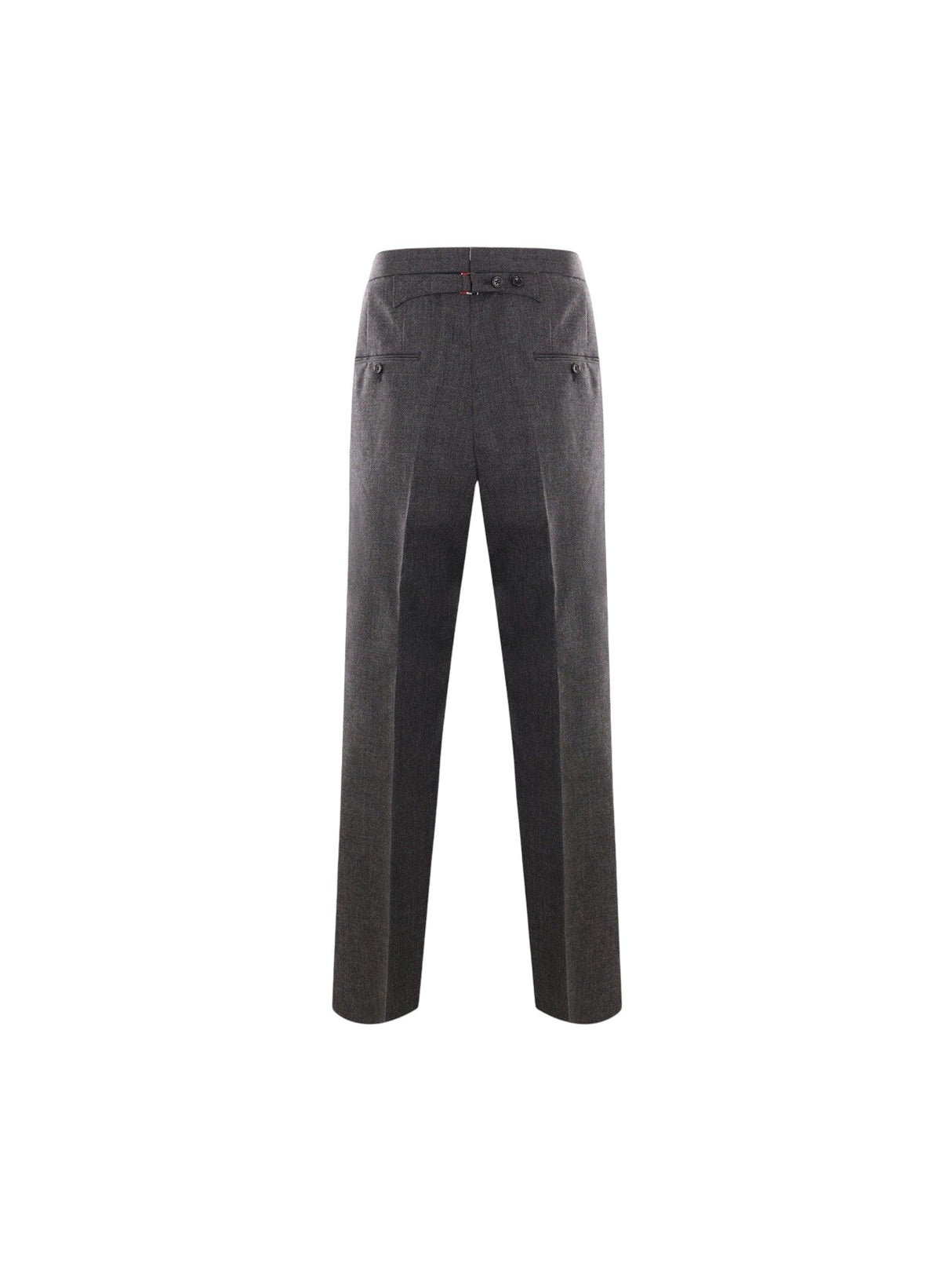 Crispy Wool Wide-leg Trousers-THOM BROWNE-JOHN JULIA