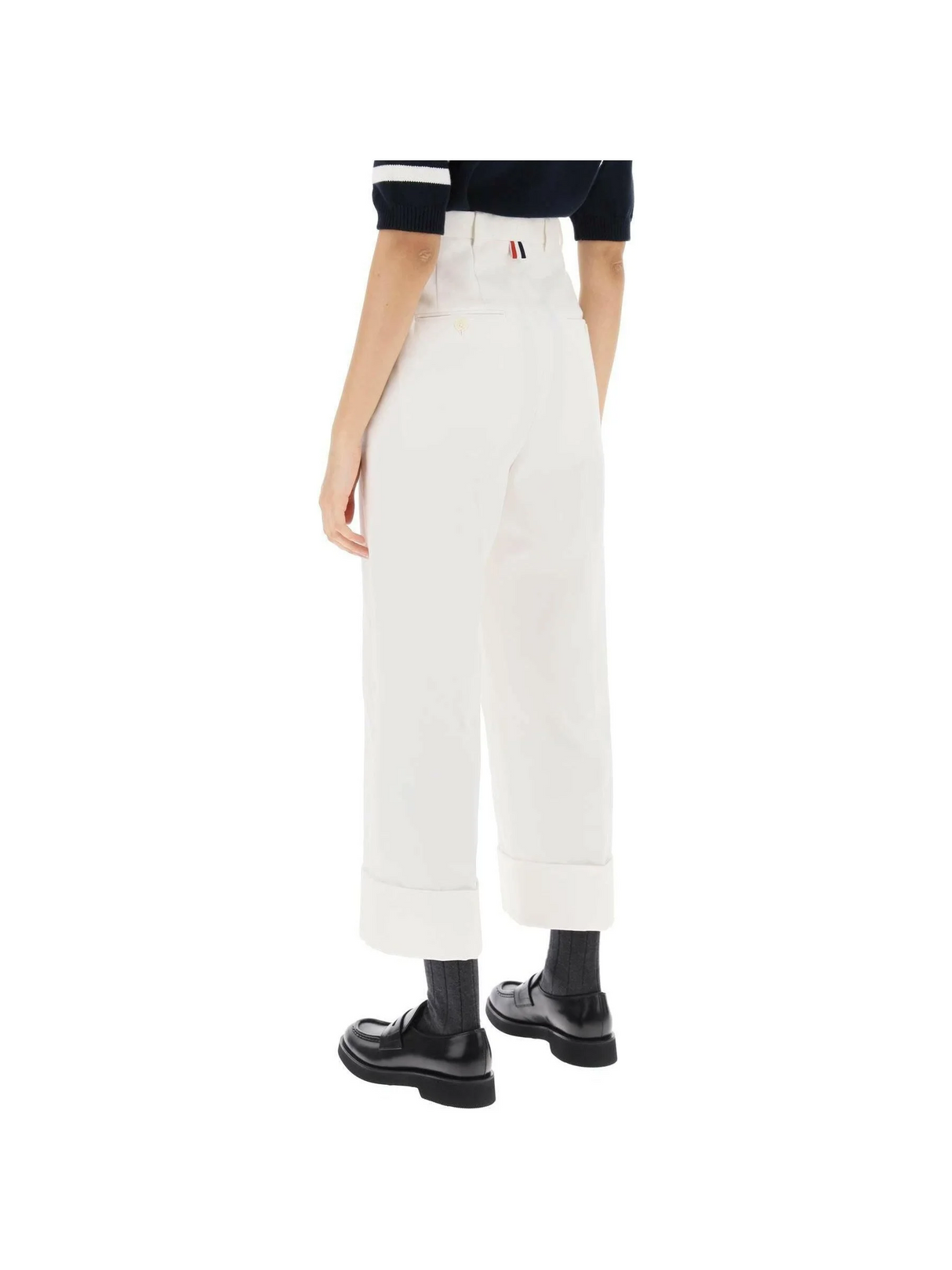 Cropped Wide Leg Jeans THOM BROWNE JOHN JULIA.