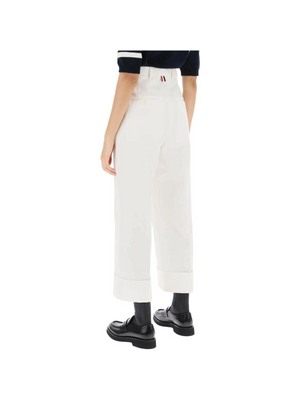 Cropped Wide Leg Jeans THOM BROWNE JOHN JULIA.