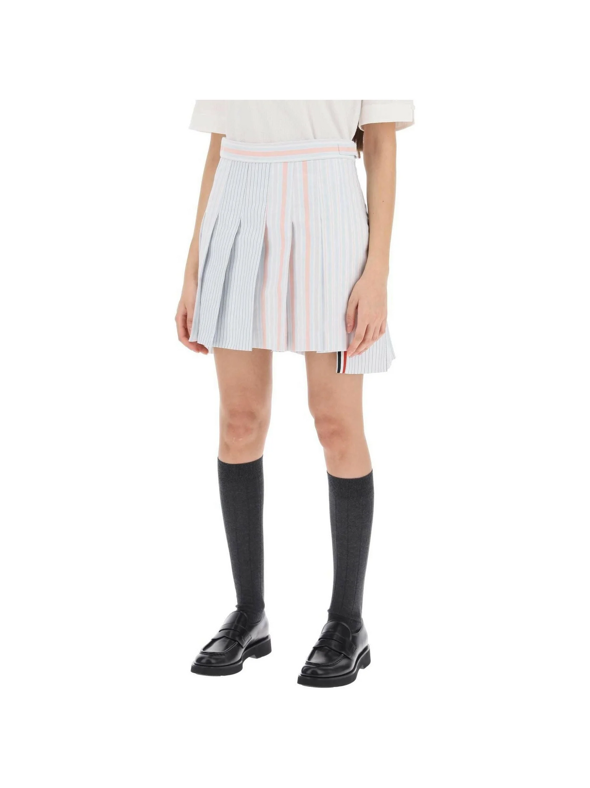 Funmix Striped Oxford Mini Skirt THOM BROWNE JOHN JULIA.