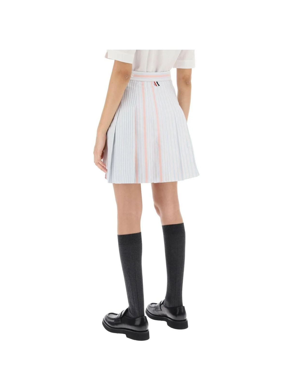 Funmix Striped Oxford Mini Skirt THOM BROWNE JOHN JULIA.