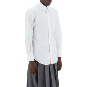 Grosgrain Placket Solid Poplin Shirt.