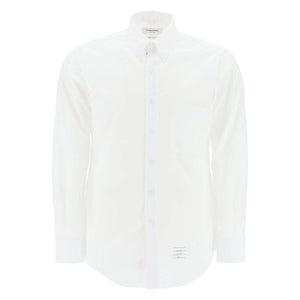 Grosgrain Placket Solid Poplin Shirt.