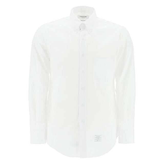 Grosgrain Placket Solid Poplin Shirt.