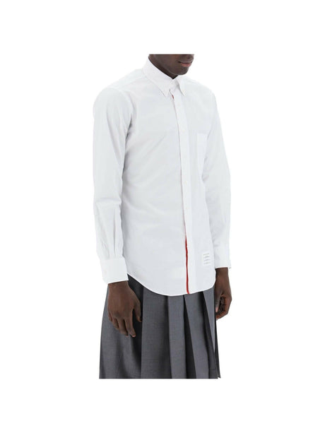 Grosgrain Placket Solid Poplin Shirt.