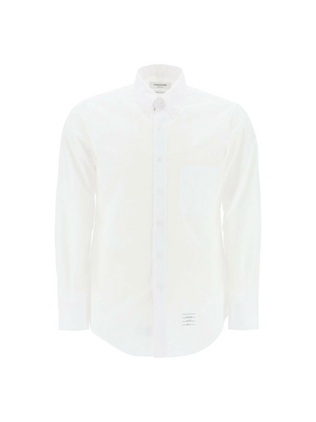 Grosgrain Placket Solid Poplin Shirt.