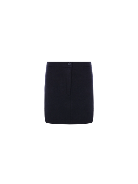 Herringbone Cotton and Wool Miniskirt-THOM BROWNE-JOHN JULIA