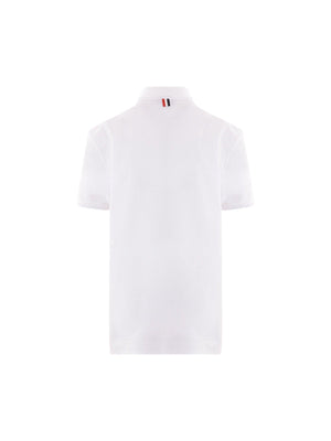 Jersey Polo Shirt-THOM BROWNE-JOHN JULIA