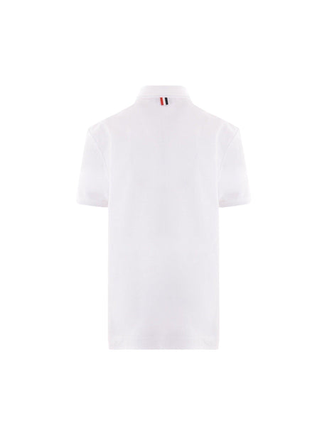 Jersey Polo Shirt-THOM BROWNE-JOHN JULIA