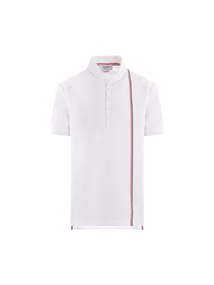 Jersey Polo Shirt-THOM BROWNE-JOHN JULIA