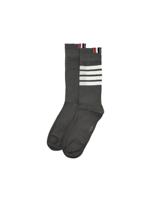 Lightweight 4-Bar Cotton Mid Socks