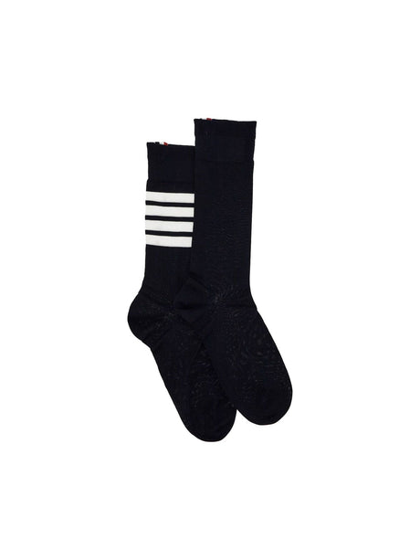 Long 4-Bar Lightweight Cotton Socks