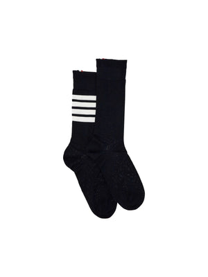 Long 4-Bar Lightweight Cotton Socks - OS - Women > Clothing > Lingerie and nightwear > Socks and Collants