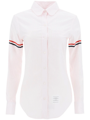 Oxford Striped Cotton Shirt-Thom Browne-JOHN JULIA