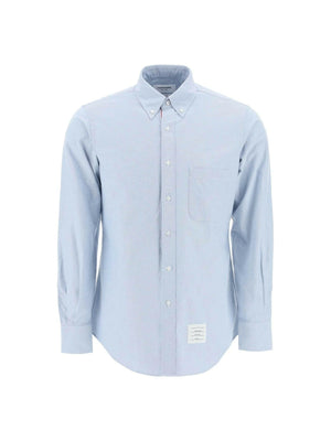 THOM BROWNE-Oxford Cotton Button Down Shirt-JOHN JULIA