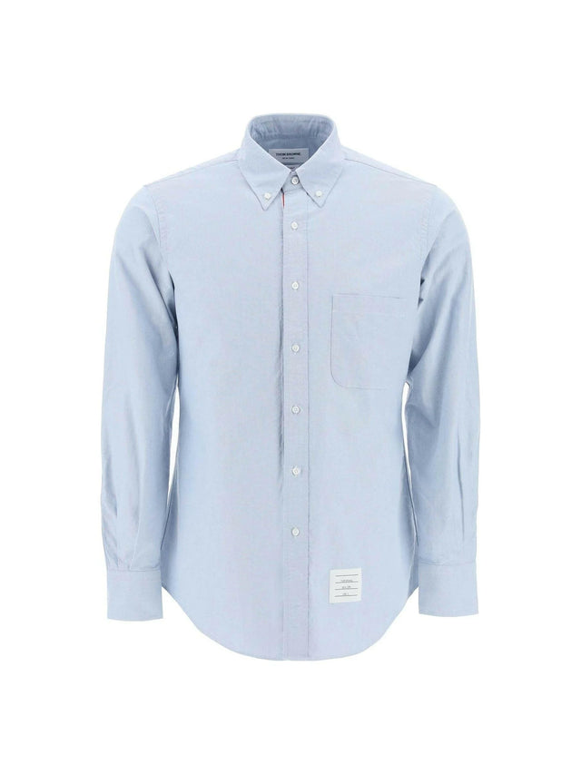 THOM BROWNE-Oxford Cotton Button Down Shirt-JOHN JULIA