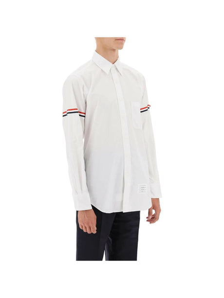 Oxford Striped Grosgrain Armband Classic Shirt.