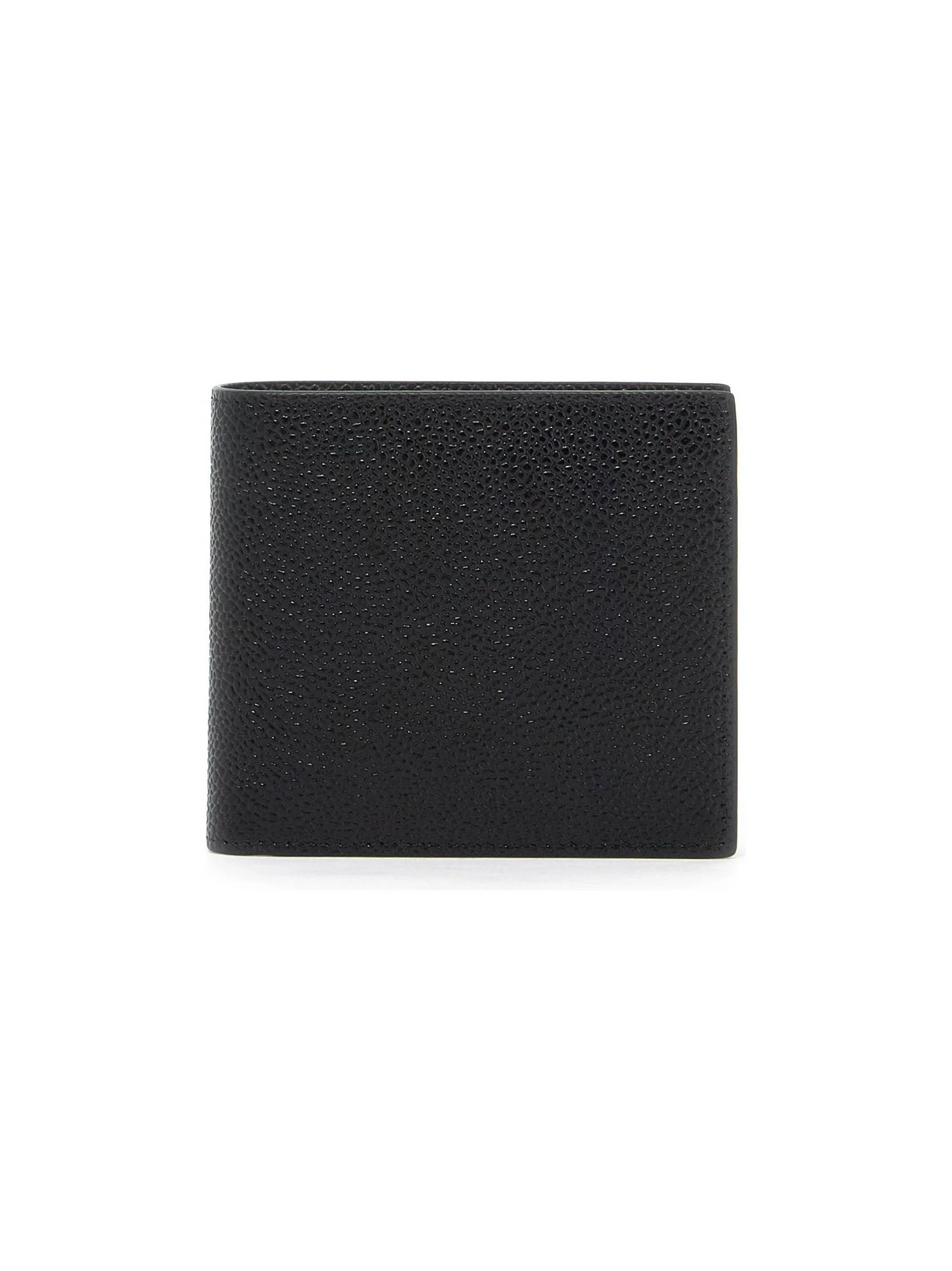 THOM BROWNE-Pebble Grain Leather Bi Fold Wallet -JOHN JULIA.