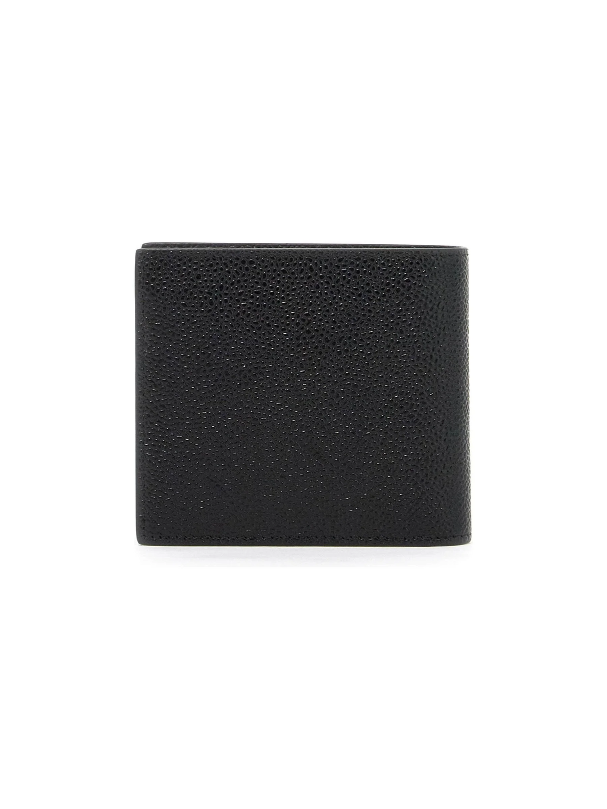 THOM BROWNE-Pebble Grain Leather Bi Fold Wallet -JOHN JULIA.