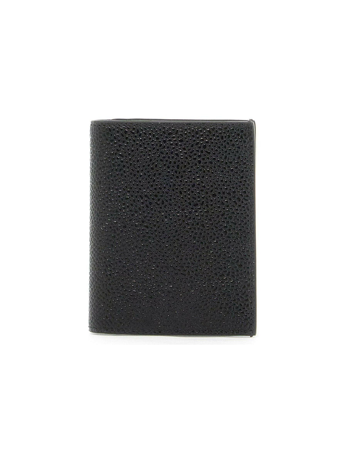 Pebble Grain Leather Double Card Holder.