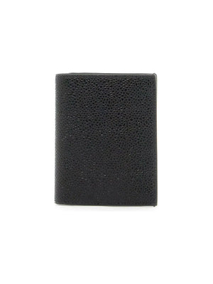 Pebble Grain Leather Double Card Holder.