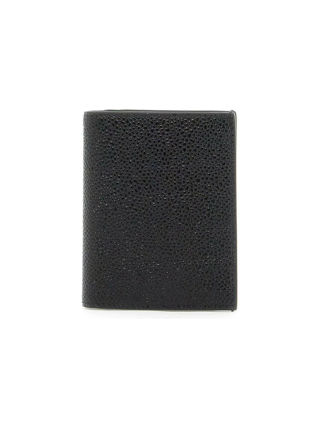 Pebble Grain Leather Double Card Holder.