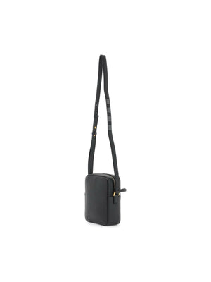 Pebble Grain Leather Vertical Camera Bag.