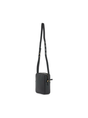 Pebble Grain Leather Vertical Camera Bag.