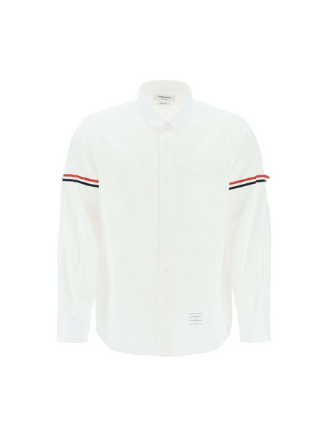 Seersucker Shirt With Rounded Collar THOM BROWNE JOHN JULIA.