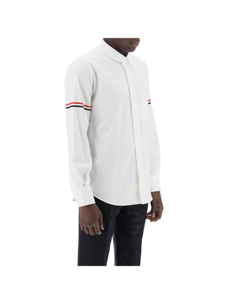 Seersucker Shirt With Rounded Collar THOM BROWNE JOHN JULIA.