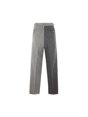 Shetland Wool Wide-leg Pants-THOM BROWNE-JOHN JULIA