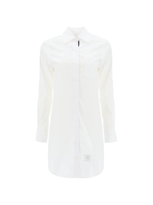 Short Button-Down Cotton Poplin Blouse - 34 - Women > Clothing > Dresses > Mini