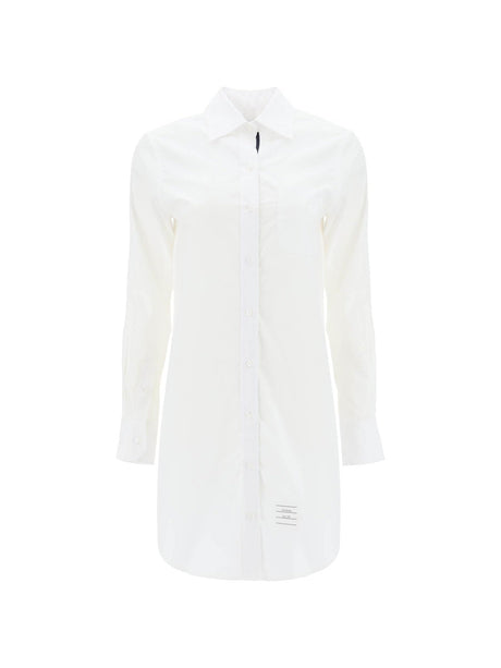 Short Button-Down Cotton Poplin Blouse - 34 - Women > Clothing > Dresses > Mini