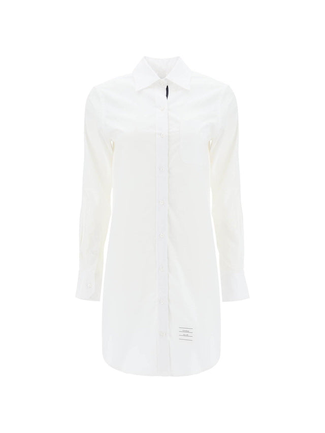 Short Button-Down Cotton Poplin Blouse - 34 - Women > Clothing > Dresses > Mini