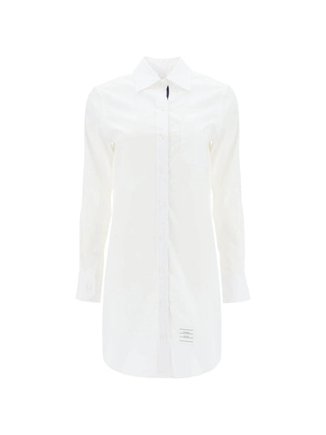 Short Button-Down Cotton Poplin Blouse - 34 - Women > Clothing > Dresses > Mini