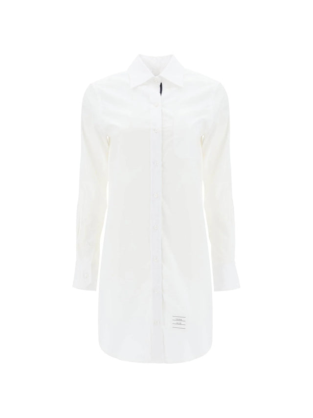 Short Button-Down Cotton Poplin Blouse - 34 - Women > Clothing > Dresses > Mini