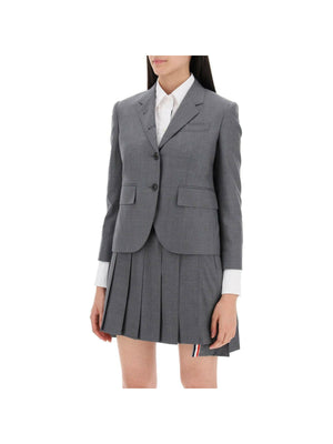 THOM BROWNE-Single Breasted Cropped Jacket In 120's Wool-JOHN JULIA