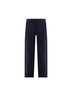 Technical Grain De Poudre Cropped Pants-THOM BROWNE-JOHN JULIA