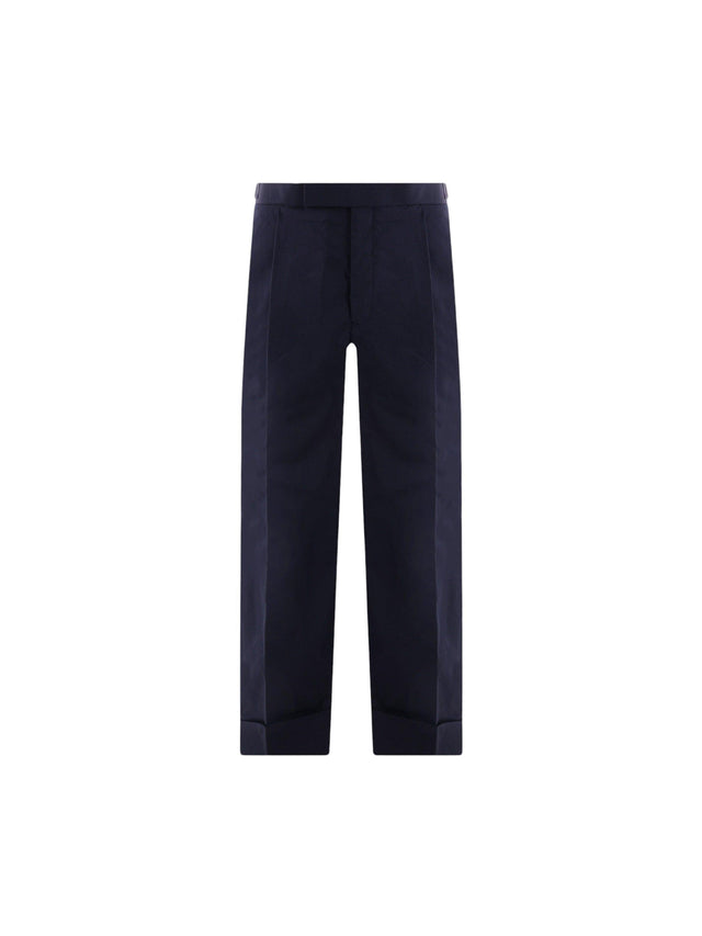 Technical Grain De Poudre Cropped Pants-THOM BROWNE-JOHN JULIA