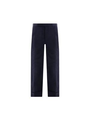 Technical Grain De Poudre Cropped Pants-THOM BROWNE-JOHN JULIA