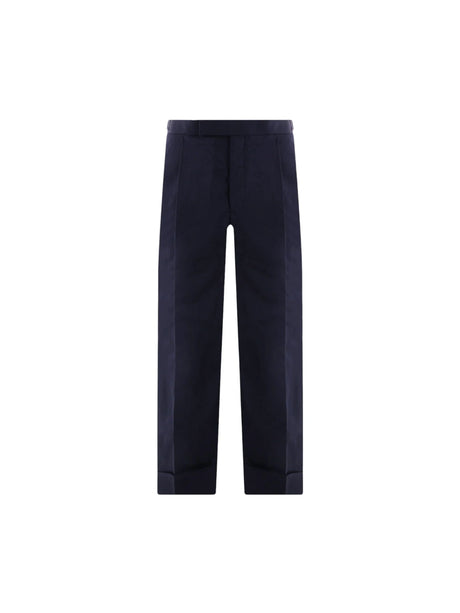 Technical Grain De Poudre Cropped Pants-THOM BROWNE-JOHN JULIA