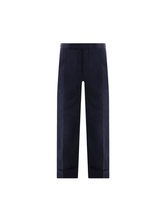 Technical Grain De Poudre Cropped Pants-THOM BROWNE-JOHN JULIA