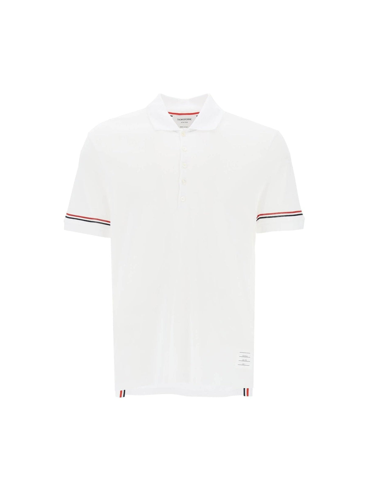 Tricolor Intarsia Polo Shirt