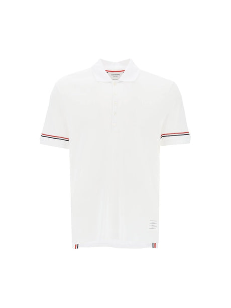 Tricolor Intarsia Polo Shirt