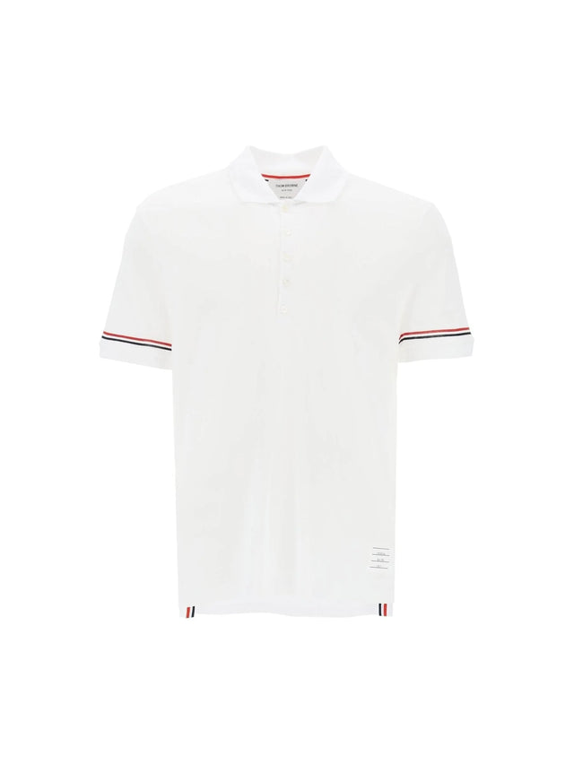 Tricolor Intarsia Polo Shirt