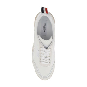 White Alumni Panelled Sneakers THOM BROWNE JOHN JULIA.