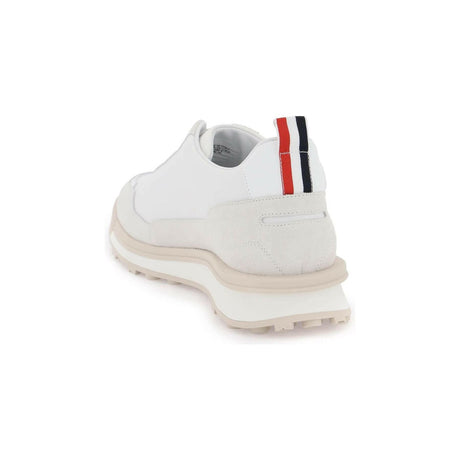 White Alumni Panelled Sneakers THOM BROWNE JOHN JULIA.