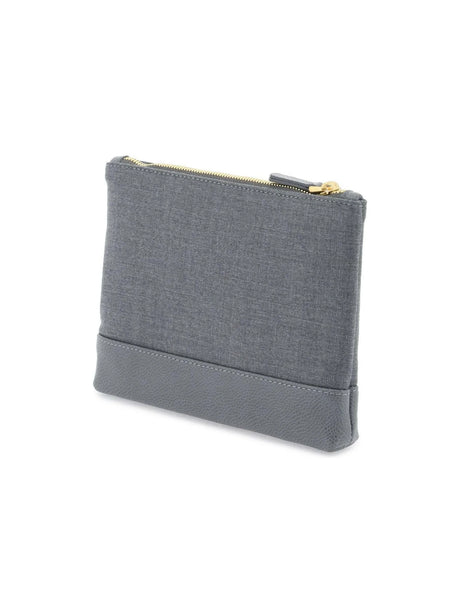 Wool 4-Bar Small Pouch THOM BROWNE JOHN JULIA.