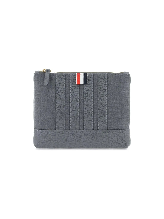 Wool 4-Bar Small Pouch THOM BROWNE JOHN JULIA.